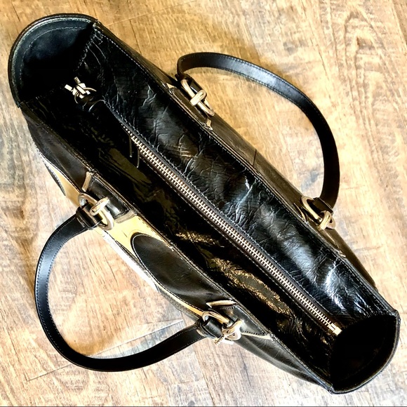 COACH⚡️Auth Cs Inlaid Pattern Leather Tote Bag - Picture 6 of 13